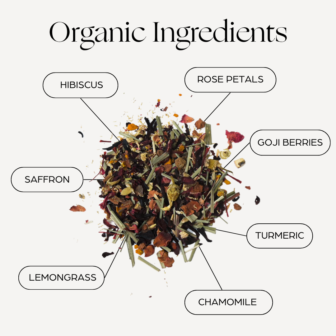 Saffron Radiance Caffeine Free Herbal Tea Blend (Sachets)